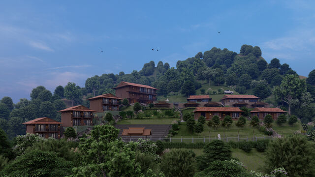 Eight Peaks Engineering 3D rendering &mdash; hospitality & resort example 2