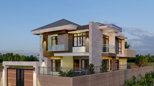 Eight Peaks Engineering 3D rendering &mdash; single-family residential example 13
